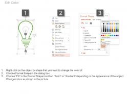 Bulb with plug for idea generation powerpoint slides