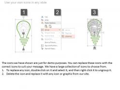 Bulb with plug for idea generation powerpoint slides