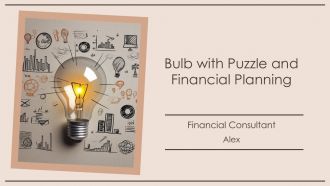 Bulb With Puzzle And Financial Planning PPT Demonstration AT