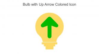Bulb With Up Arrow Colored Icon In Powerpoint Pptx Png And Editable Eps Format