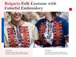 Bulgaria folk costume with colorful embroidery