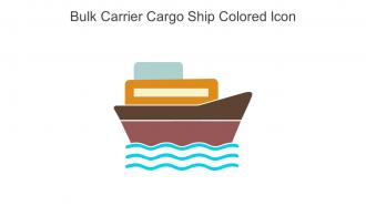 Bulk Carrier Cargo Ship Colored Icon in powerpoint pptx png and editable eps format