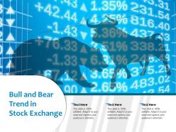 Bull and bear trend in stock exchange