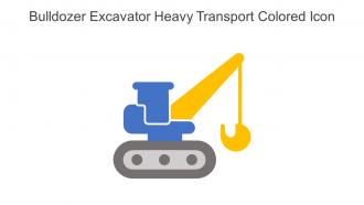 Bulldozer Excavator Heavy Transport Colored Icon In Powerpoint Pptx Png And Editable Eps Format