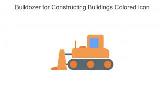 Bulldozer For Constructing Buildings Colored Icon In Powerpoint Pptx Png And Editable Eps Format