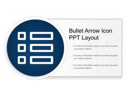 Bullet arrow icon ppt layout