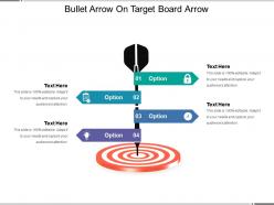 Bullet arrow on target board arrow