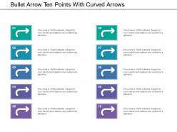 Bullet arrow ten points with curved arrows