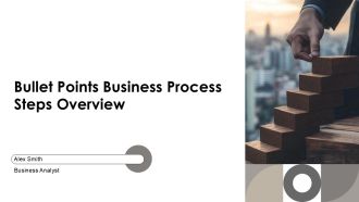 Bullet Points Business Process Steps Overview PPT Template AT