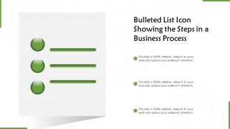 Bulleted list icon showing the steps in a business process