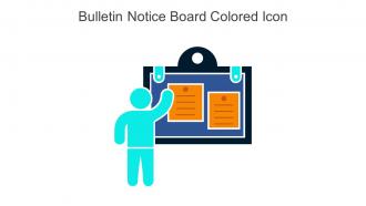 Bulletin Notice Board Colored Icon In Powerpoint Pptx Png And Editable Eps Format