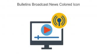 Bulletins Broadcast News Colored Icon In Powerpoint Pptx Png And Editable Eps Format