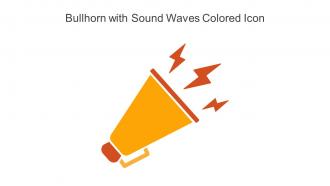 Bullhorn With Sound Waves Colored Icon