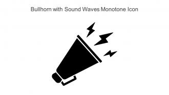 Bullhorn With Sound Waves Monotone Icon