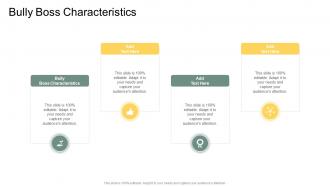 Bully Boss Characteristics In Powerpoint And Google Slides Cpb