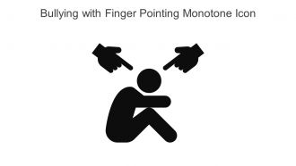 Bullying With Finger Pointing Monotone Icon In Powerpoint Pptx Png And Editable Eps Format