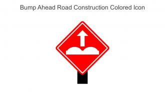 Bump Ahead Road Construction Colored Icon In Powerpoint Pptx Png And Editable Eps Format