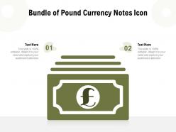 Bundle of pound currency notes icon