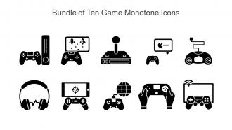 Bundle Of Ten Game Monotone Icons