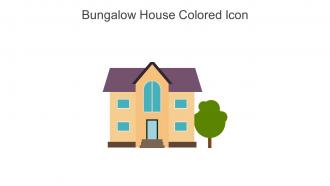 Bungalow House Colored Icon In Powerpoint Pptx Png And Editable Eps Format