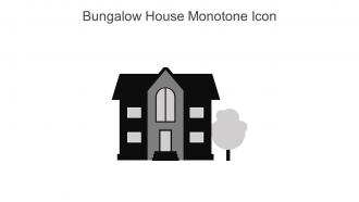 Bungalow House Monotone Icon In Powerpoint Pptx Png And Editable Eps Format