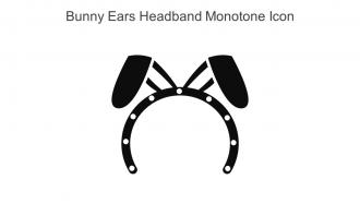 Bunny Ears Headband Monotone Icon In Powerpoint Pptx Png And Editable Eps Format