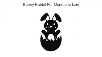 Bunny Rabbit Fur Monotone Icon In Powerpoint Pptx Png And Editable Eps Format