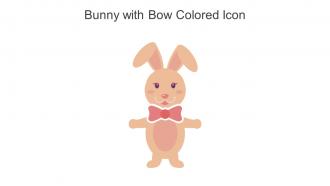 Bunny With Bow Colored Icon In Powerpoint Pptx Png And Editable Eps Format