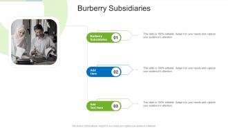 Burberry Subsidiaries In Powerpoint And Google Slides Cpb