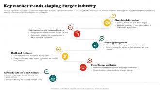 Burger Business Plan Key Market Trends Shaping Burger Industry BP SS