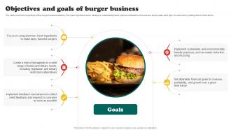 Burger Business Plan Objectives And Goals Of Burger Business BP SS