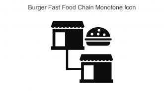 Burger Fast Food Chain Monotone Icon In Powerpoint Pptx Png And Editable Eps Format