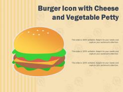 Burger Icon With Cheese And Vegetable Petty