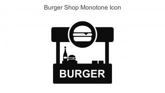 Burger Shop Monotone Icon In Powerpoint Pptx Png And Editable Eps Format