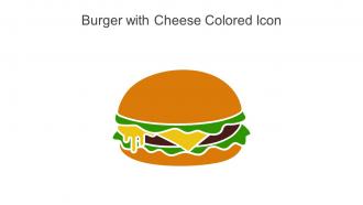 Burger With Cheese Colored Icon In Powerpoint Pptx Png And Editable Eps Format