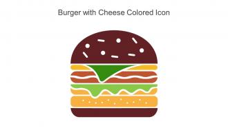 Burger With Cheese Colored Icon