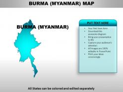 Burma country powerpoint maps