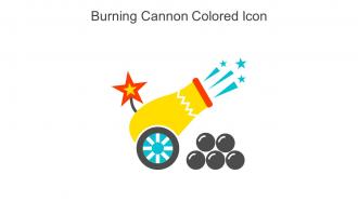 Burning Cannon Colored Icon In Powerpoint Pptx Png And Editable Eps Format