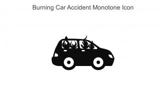 Burning Car Accident Monotone Icon In Powerpoint Pptx Png And Editable Eps Format