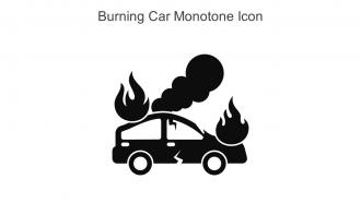 Burning Car Monotone Icon In Powerpoint Pptx Png And Editable Eps Format