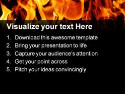 Burning flame from grill industrial powerpoint templates and powerpoint backgrounds 0311