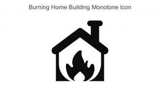 Burning Home Building Monotone Icon In Powerpoint Pptx Png And Editable Eps Format