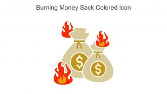 Burning Money Sack Colored Icon In Powerpoint Pptx Png And Editable Eps Format