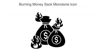 Burning Money Sack Monotone Icon In Powerpoint Pptx Png And Editable Eps Format