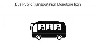 Bus Public Transportation Monotone Icon In Powerpoint Pptx Png And Editable Eps Format