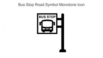 Bus Stop Road Symbol Monotone Icon In Powerpoint Pptx Png And Editable Eps Format