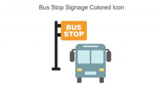 Bus Stop Signage Colored Icon In Powerpoint Pptx Png And Editable Eps Format