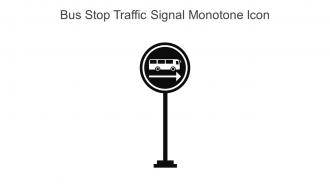 Bus Stop Traffic Signal Monotone Icon In Powerpoint Pptx Png And Editable Eps Format