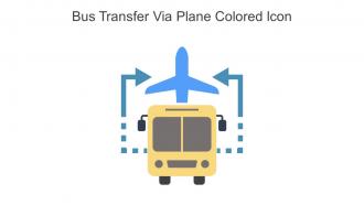 Bus Transfer Via Plane Colored Icon In Powerpoint Pptx Png And Editable Eps Format