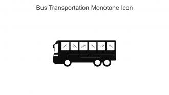 Bus Transportation Monotone Icon In Powerpoint Pptx Png And Editable Eps Format